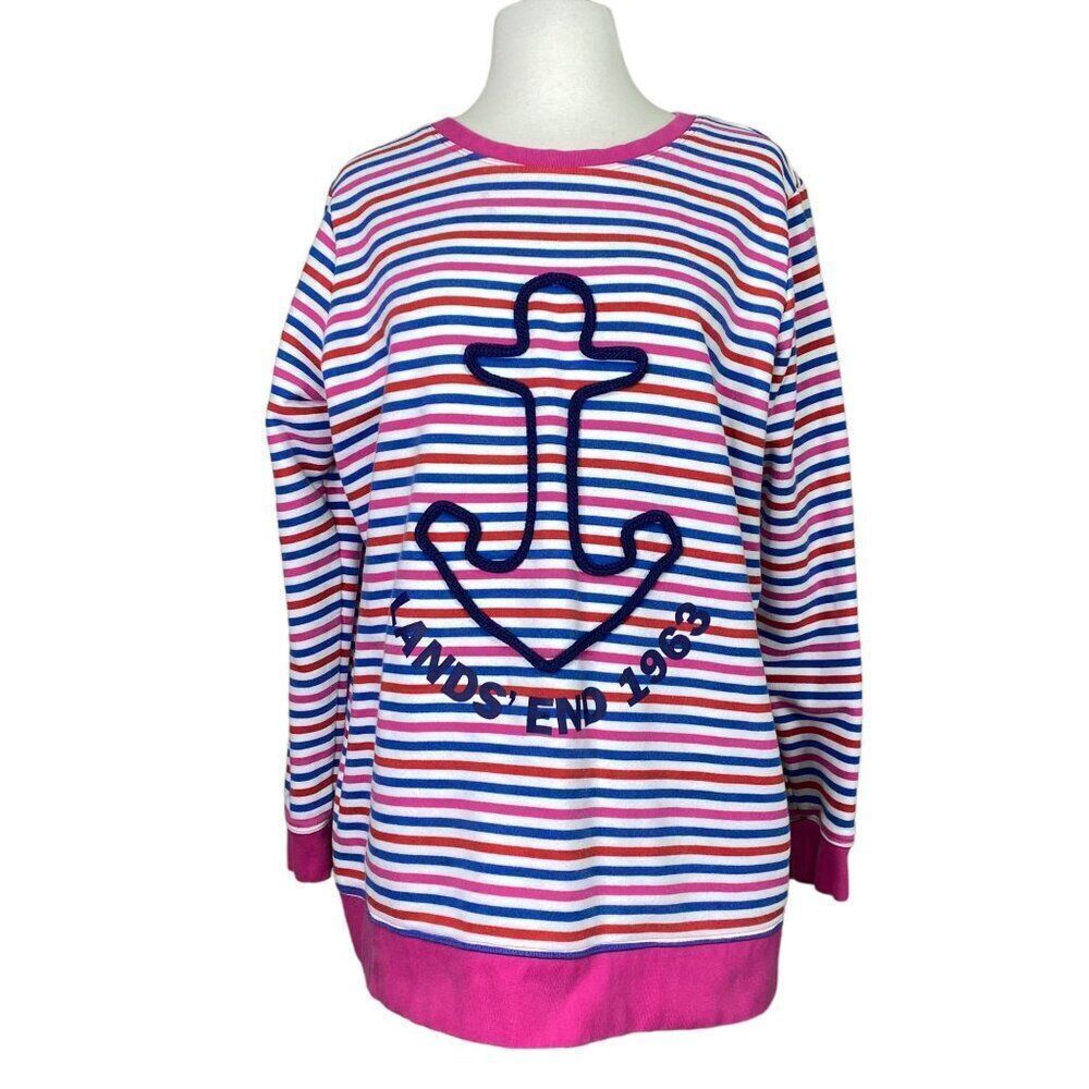 Lands' End Sweatshirt Plus Size 1X